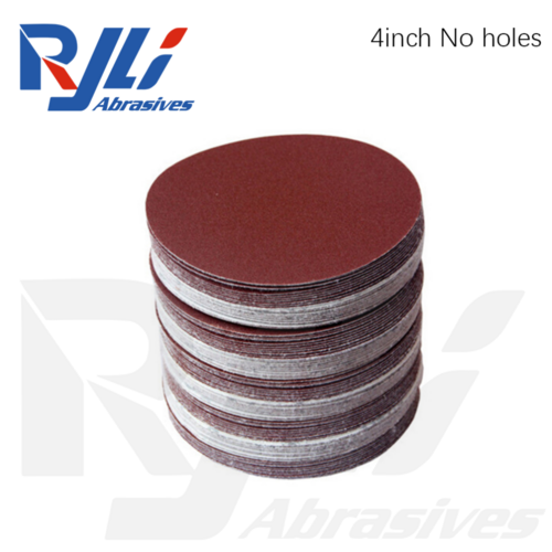 4inch Velcro Red Aluminum Oxide Sanding Disc with No hole