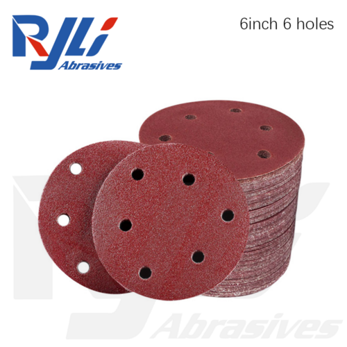 6inch with 6 Holes Sanding Disc Aluminum Oxide Velcro Disc