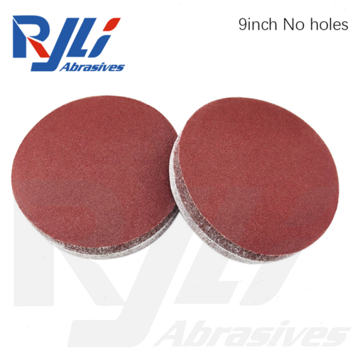 9inch with no holes Sanding disc Red aluminnum velcro oxide disc